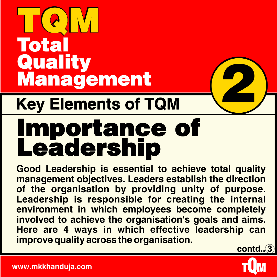 good leadership supports tqm 